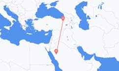 Flyreiser fra Al-`Ula, Saudi-Arabia til Erzurum, Tyrkia