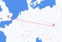 Flyrejser fra London, England til Poprad, Slovakiet