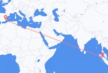 Flyrejser fra Siborong-Borong, Indonesien til Murcia, Spanien