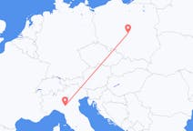 Fly fra Parma til Łódź