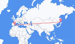 Flyreiser fra Wakkanai, Japan til Alicante, Spania