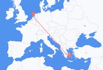 Vluchten van Plaka, Griekenland naar Amsterdam, Nederland