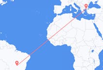 Flyreiser fra Goiânia, Brasil til Alexandroupolis, Hellas