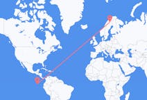 Flights from Baltra Island, Ecuador to Kiruna, Sweden