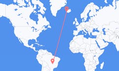 Flyreiser fra Goiânia, Brasil til Reykjavik, Island