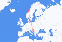 Flyreiser fra Tivat, til Trondheim
