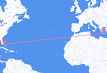 Flyreiser fra Bimini, Bahamas til Khania, Hellas