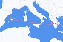 Flights from Zakynthos Island in Greece to Palma de Mallorca in Spain