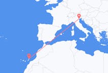 Flyreiser fra Venezia, Italia til Lanzarote, Spania