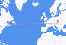 Flyreiser fra Moncton, Canada til Budapest, Ungarn