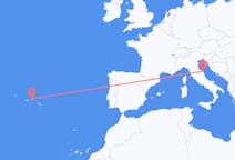 Flights from Ancona, Italy to Terceira Island, Portugal