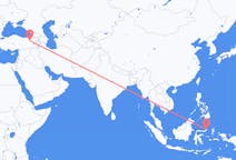 Flyreiser fra Manado, Indonesia til Erzurum, Tyrkia