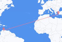 Flyreiser fra Maracaibo, Venezuela til Leros, Hellas
