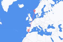Vluchten van Gibraltar, Gibraltar naar Haugesund, Noorwegen