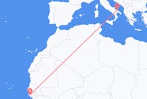 Flyg från Ziguinchor, Senegal till Bari, Italien