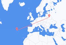Flug frá Minsk, Hvíta-Rússlandi til Terceira, Portúgal