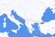 Flyreiser fra Istanbul, til Perugia