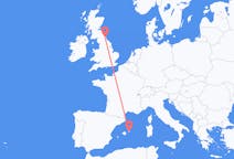 Flyreiser fra Newcastle upon Tyne, England til Mahon, Spania