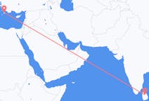 Flyg från Sigiriya till Rhodes, England