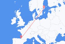 从比亚里茨飞往斯德哥尔摩的航班