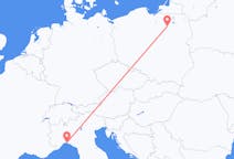 Flyg från Genua, Italien till Szczytno, Polen