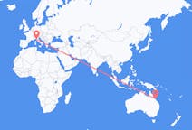Flyreiser fra Hamilton Island, Australia til Pisa, Italia