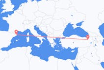 Loty z Girona, Hiszpania do Erzurum, Turcja