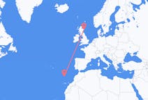Vluchten van Funchal, Portugal naar Aberdeen, Schotland