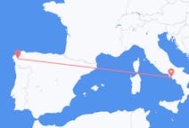 出发地 意大利出发地 那不勒斯目的地 西班牙圣地亚哥 － 德孔波斯特拉的航班