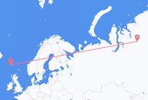 Flights from Norilsk, Russia to Sørvágur, Faroe Islands