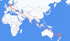Vluchten van Whangarei, Nieuw-Zeeland naar Leipzig, Duitsland