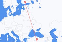 Flyreiser fra Kayseri, Tyrkia til Helsingfors, Finland