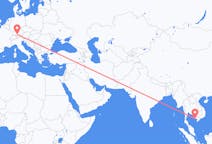Flyreiser fra Phú Quốc, Vietnam til Memmingen, Tyskland