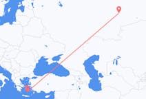 Flyrejser fra Jekaterinburg, Rusland til Santorini, Grækenland