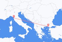 이탈리아 피사에서 출발해 그리스 알렉산드로폴리에게(으)로 가는 항공편