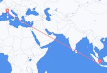 Flyreiser fra Bandar Lampung, Indonesia til Calvi, Frankrike
