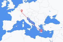 Vluchten van Straatsburg, Frankrijk naar Iraklion, Griekenland