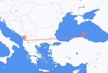 出发地 土耳其出发地 锡诺普目的地 阿尔巴尼亚地拉那的航班