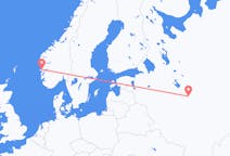Fly fra Ivanovo til Bergen