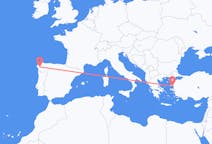 Flights from Santiago de Compostela, Spain to Mytilene, Greece