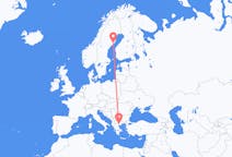 Flyreiser fra Thessaloniki, Hellas til Umeå, Sverige
