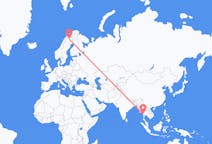 Flyrejser fra Dawei Township, Myanmar (Burma) til Kiruna, Sverige
