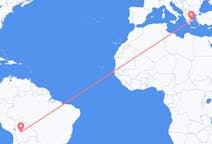 Flyrejser fra Cochabamba, Bolivia til Athen, Grækenland