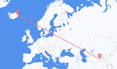Flights from the city of Samarkand, Uzbekistan to the city of Egilsstaðir, Iceland