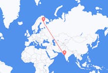 Vluchten van Bombay, India naar Kuusamo, Finland