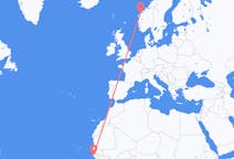 出发地 塞内加尔出发地 济金绍尔目的地 挪威Ålesund的航班