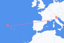 Flights from Flores Island, Portugal to Bologna, Italy