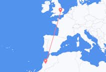 Flyreiser fra Marrakech, Marokko til London, England