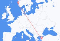 Flyg från Haugesund, Norge till Izmir, Turkiet