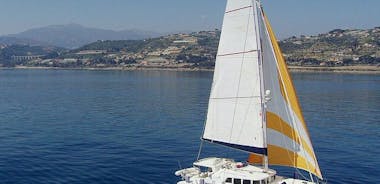 Day trip on a sailing catamaran in Sardinia